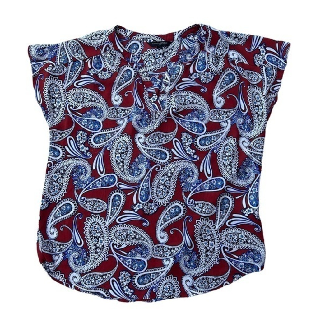 Banana Republic Paisley Flutter Sleeve Top Size Small